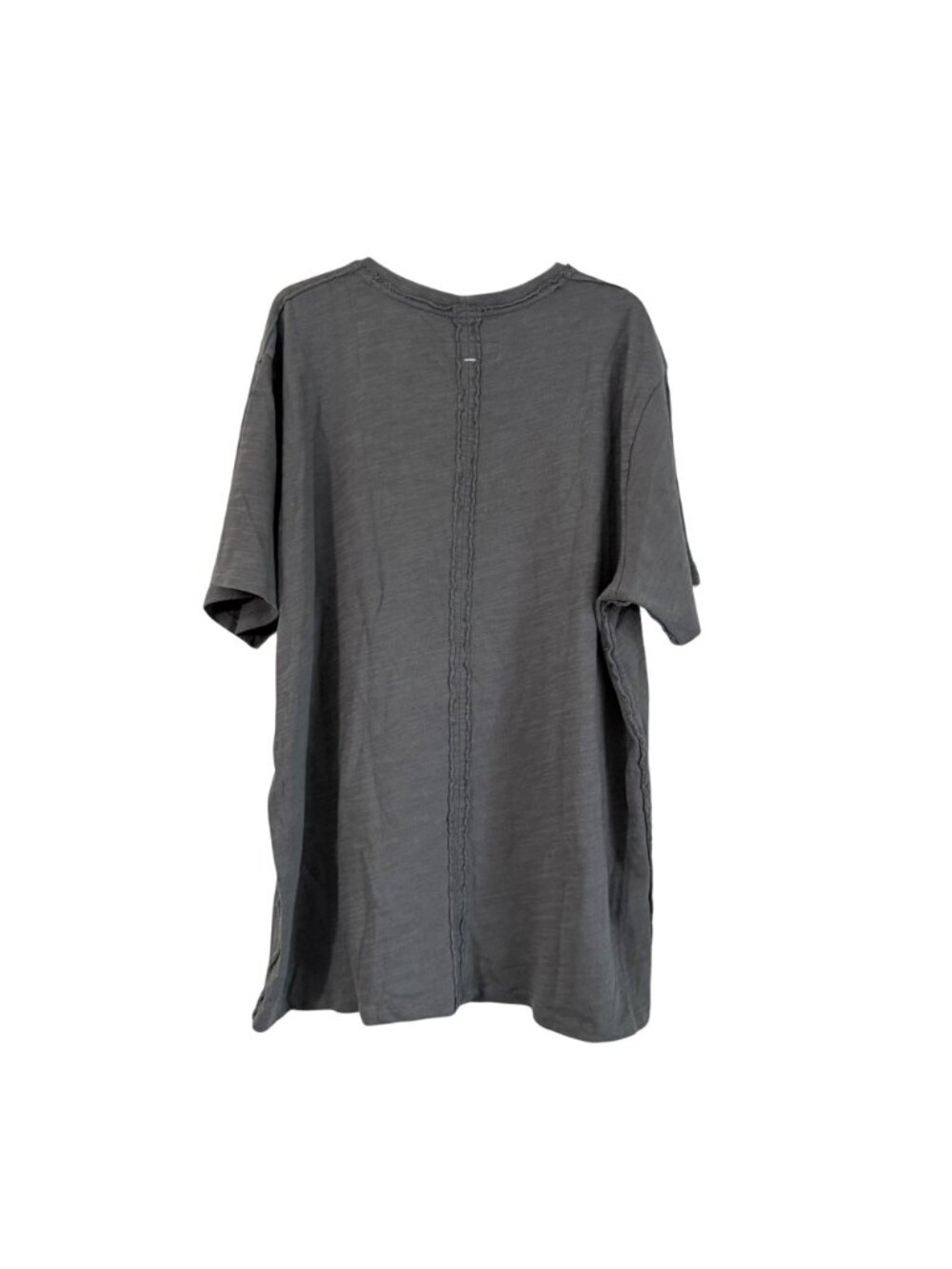 Rag & Bone Gray Raw Seam Short Sleeve Slub Cotton Tshirt Mens Size XLarge - Picture 4 of 5